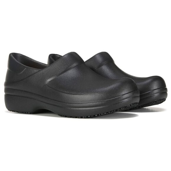 Crocs Neria Pro II Literide Work Clog Black Slip-on Round Toe Easy Shoes 7 - Picture 1 of 9